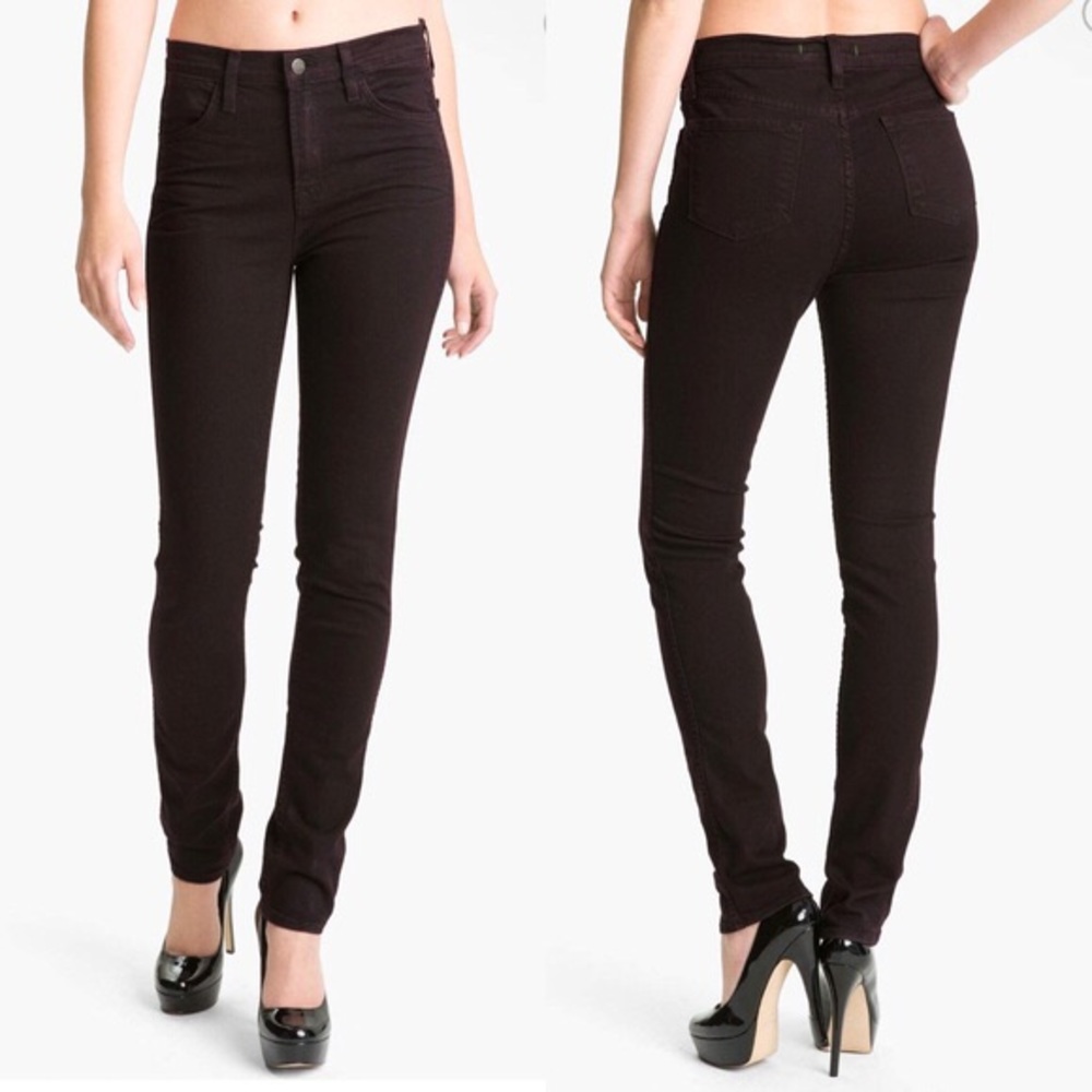 J Brand skinny jeans in noir red